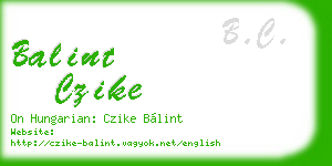 balint czike business card