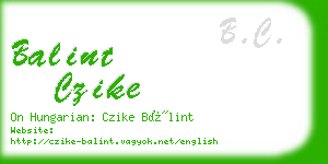balint czike business card
